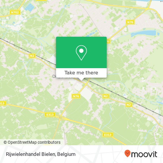 Rijwielenhandel Bielen map