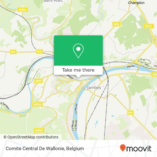 Comite Central De Wallonie map