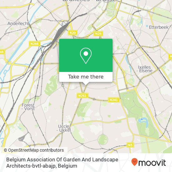 Belgium Association Of Garden And Landscape Architects-bvtl-abajp map