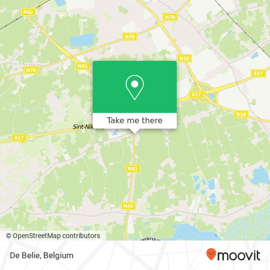 De Belie map