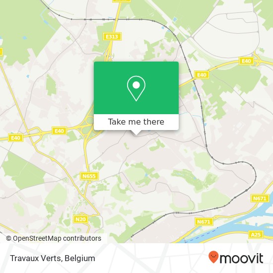 Travaux Verts map