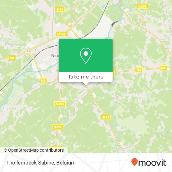 Thollembeek Sabine map