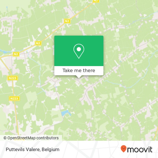 Puttevils Valere map