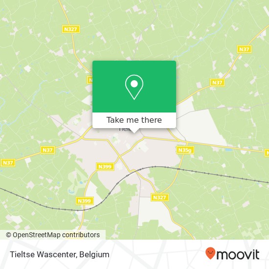 Tieltse Wascenter map