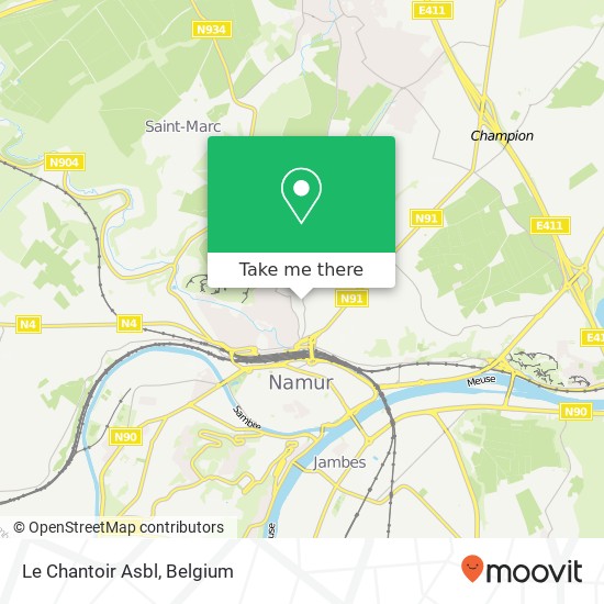 Le Chantoir Asbl map