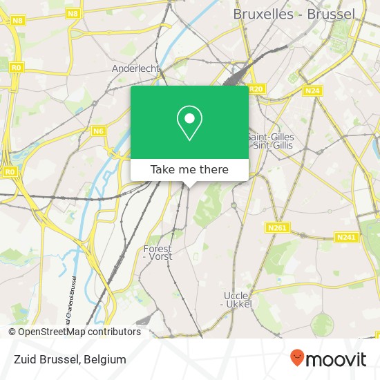 Zuid Brussel map