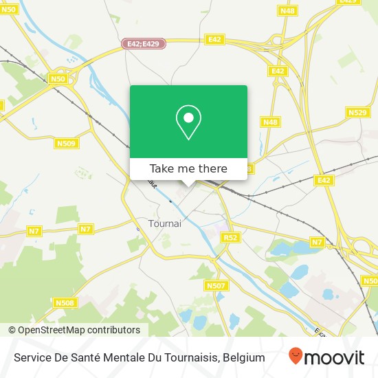 Service De Santé Mentale Du Tournaisis map