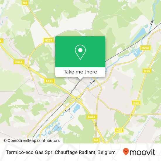 Termico-eco Gas Sprl Chauffage Radiant map