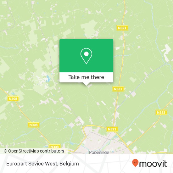 Europart Sevice West map