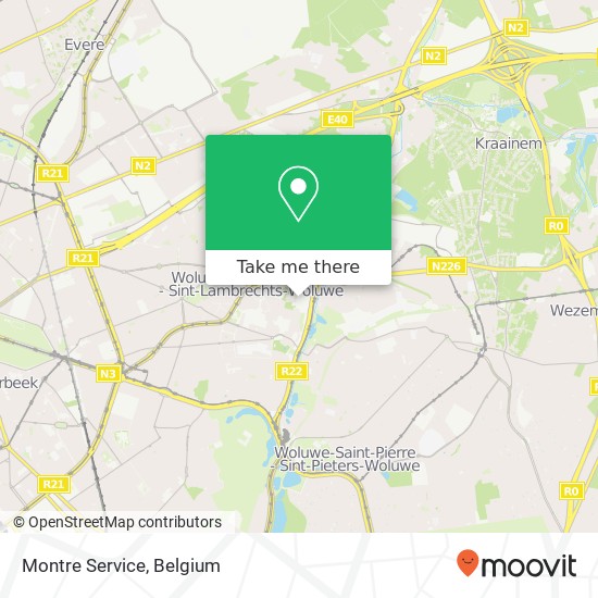 Montre Service map