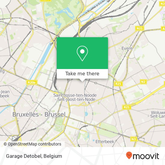 Garage Detobel map