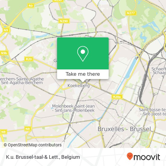 K.u. Brussel-taal-& Lett. map