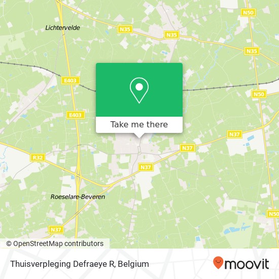 Thuisverpleging Defraeye R map