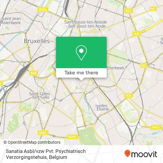 Sanatia Asbl / vzw Pvt: Psychiatrisch Verzorgingstehuis map