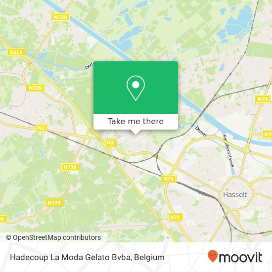 Hadecoup La Moda Gelato Bvba map