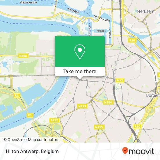 Hilton Antwerp map