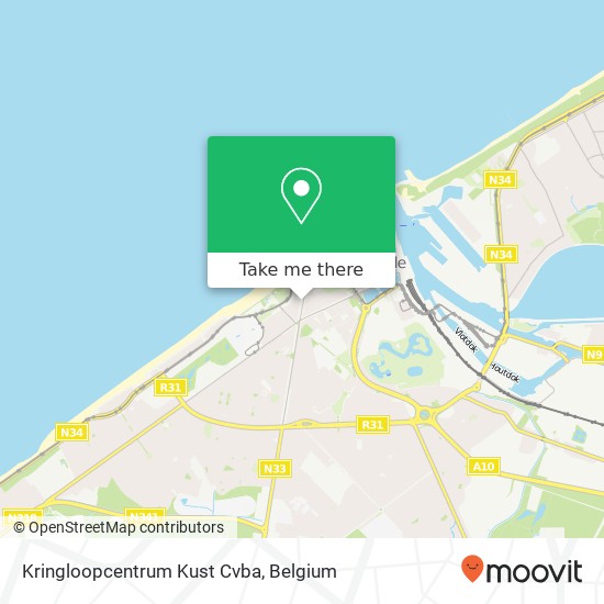 Kringloopcentrum Kust Cvba map