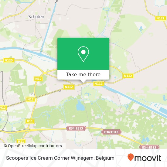 Scoopers Ice Cream Corner Wijnegem plan