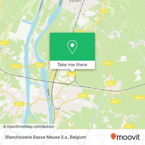 Blanchisserie Basse Meuse S.a. map