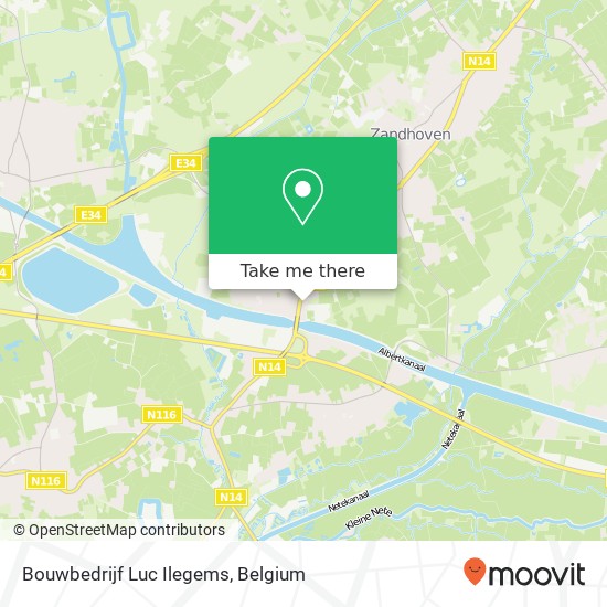 Bouwbedrijf Luc Ilegems map