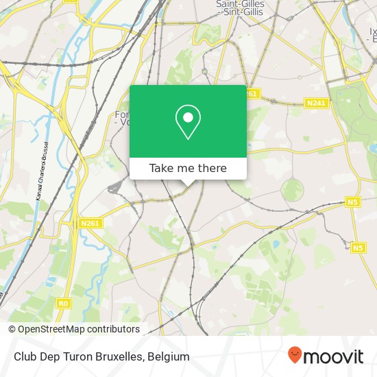 Club Dep Turon Bruxelles map