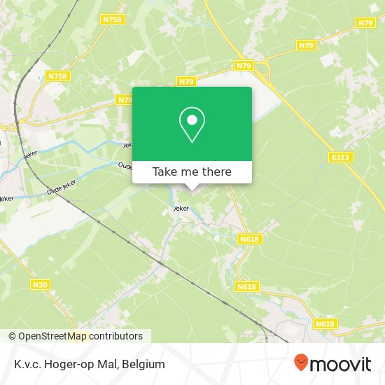 K.v.c. Hoger-op Mal map