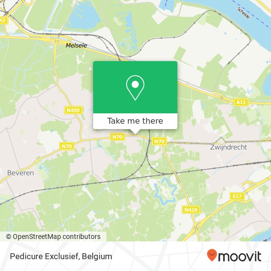 Pedicure Exclusief map