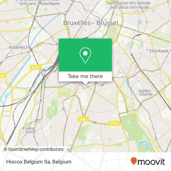 Hiscox Belgium Sa map