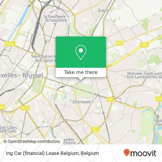 Ing Car (financial) Lease Belgium map