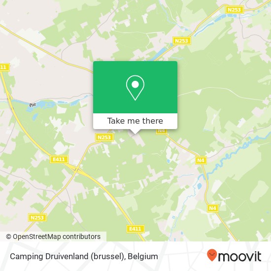 Camping Druivenland (brussel) map