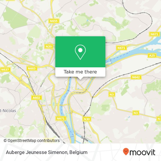 Auberge Jeunesse Simenon map