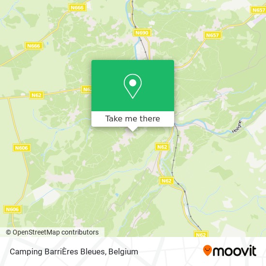 Camping BarriÈres Bleues map