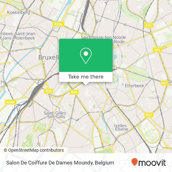 Salon De Coiffure De Dames Moundy map