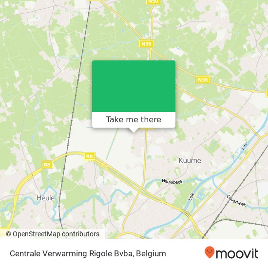 Centrale Verwarming Rigole Bvba map