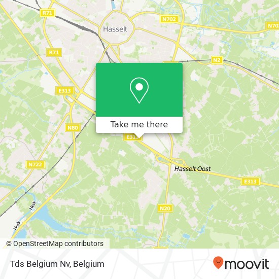 Tds Belgium Nv map