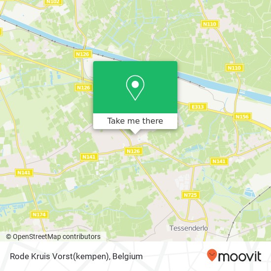 Rode Kruis Vorst(kempen) map