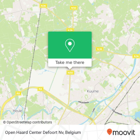 Open Haard Center Defoort Nv map