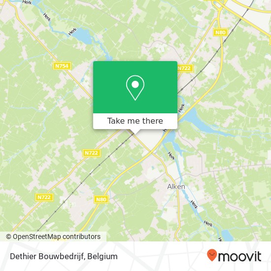 Dethier Bouwbedrijf map
