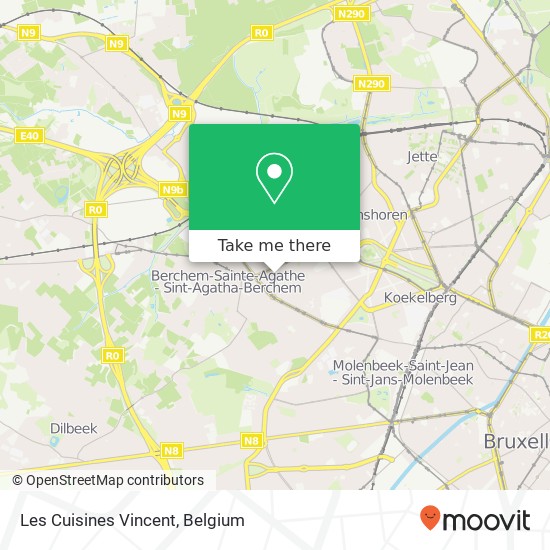 Les Cuisines Vincent map