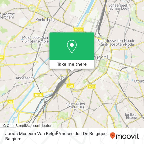 Joods Museum Van BelgiË / musee Juif De Belgique map