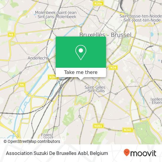 Association Suzuki De Bruxelles Asbl map