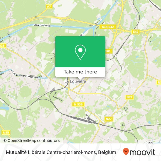 Mutualité Libérale Centre-charleroi-mons map