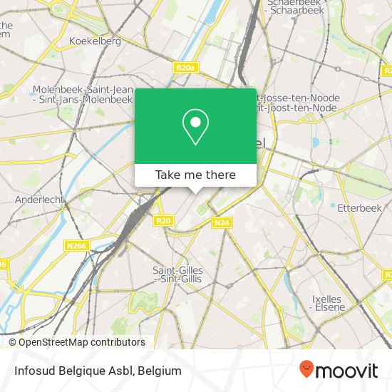 Infosud Belgique Asbl map