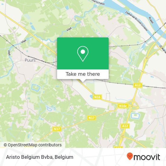Aristo Belgium Bvba map