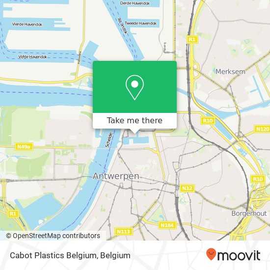 Cabot Plastics Belgium map