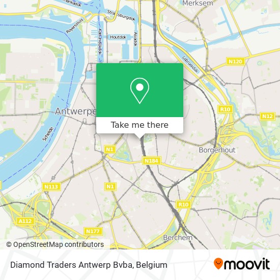 Diamond Traders Antwerp Bvba map