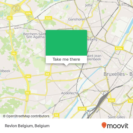 Revlon Belgium map