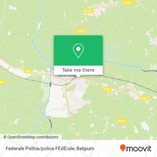 Federale Politie / police FÉdÉrale map