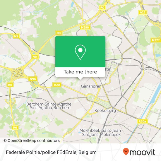 Federale Politie / police FÉdÉrale map
