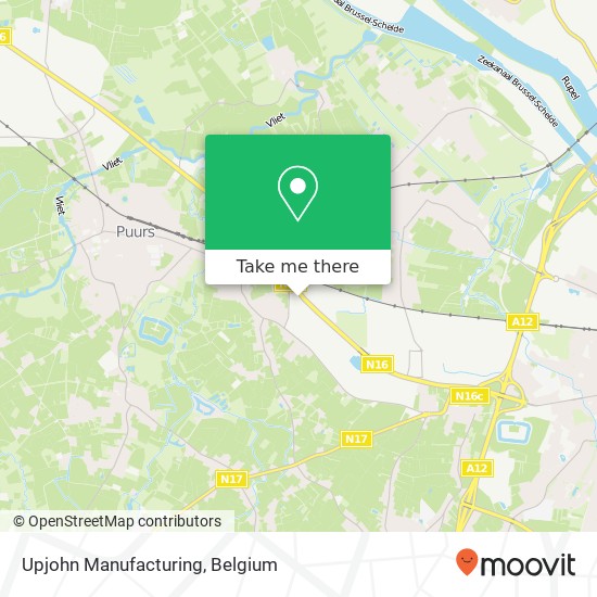 Upjohn Manufacturing map